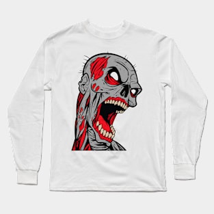 Screaming Skull Long Sleeve T-Shirt